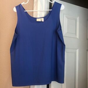 Chicos Woman’s Size 3 Blue Sleeveless Tank Cami Top Nylon Spandex.